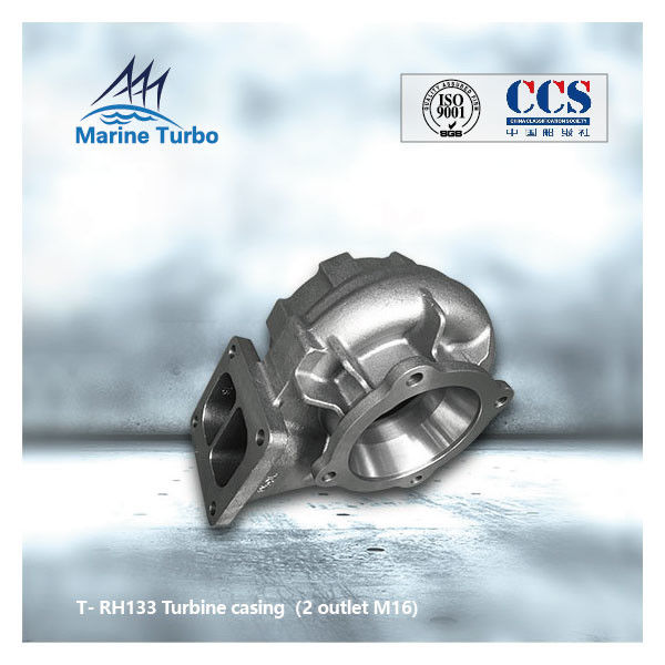 Two Outlet M16 T- RH133 Turbine Housing For Radial Flow IHI Turbocharger